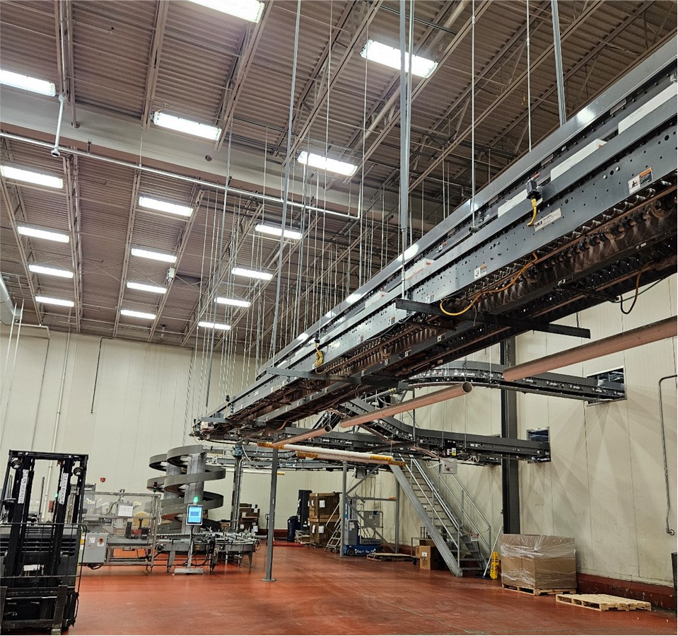 Elevated Conveyor Installation in Active Packaging Facility